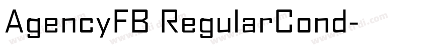 AgencyFB RegularCond字体转换